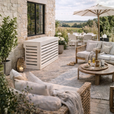 Cache climatisation blanc en Aluminium