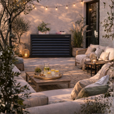 Cache climatisation Venetian Aluminium noir RAL9005