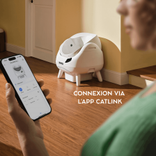 Catlink Open-X Litière autonettoyante pour chats - Blanc