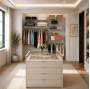 Dressing crémaillère - Étagère mural industriel - Modulable - Blanc - 40 pièces - 1,81x1,22M