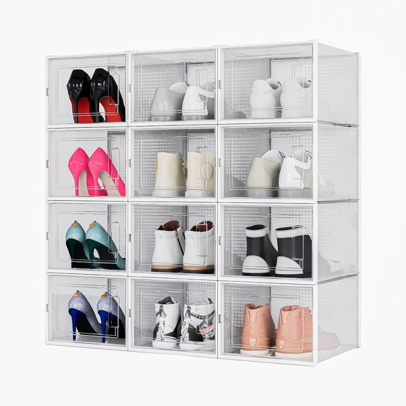 Boîte à chaussures en PP de haute qualité 1 unité, boîtes en plastique  transparentes boîte à tiroir, empilable, organisateur de rangement de  chaussures - AliExpress